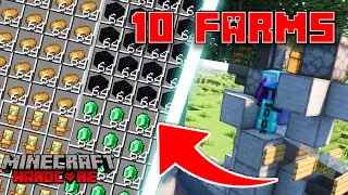 I Built 10 Automatic FARMS in Minecraft Hardcore