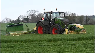 Silage 2023 Is A Go! Mowing & Tedding 1st Cut with Fendt 942 & New Holland T7.315 and T7.245