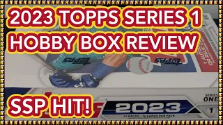 2023 TOPPS SERIES 1 BASEBALL HOBBY BOX REVIEW || 1 HIT PER BOX || RARE SSP HIT!