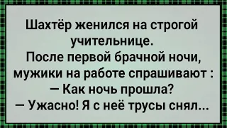 Шахтер Женился На Строгой Учительнице! Сборник Свежих Анекдотов! Юмор!