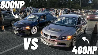 800hp EVO 8 vs 400hp EVO 8! (TRC Meet 2021)