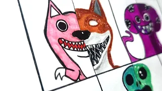 [Drawing] Monsters : Cartoon vs Realistic [ Garten of banban 5 ]
