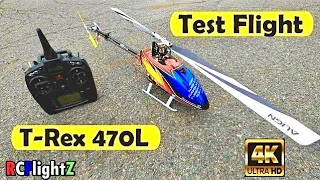 Align T Rex 470L Rc helicopter Test Flight, Ikon 2, DX9