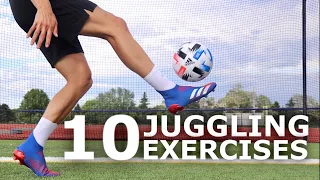 10 Easy Juggling Exercises To Improve Your Ball Control | Improve Your First Touch Without Equipment
