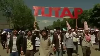 Thousands protest against new Kabul power line