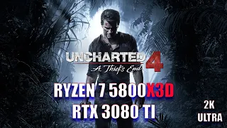 Uncharted 4: A Thief's End | Ryzen 7 5800x3d + RTX 3080 TI | ULTRA (2K)