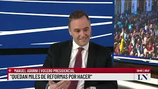 Manuel Adorni con Feinmann: "Quedan miles de reformas por hacer"