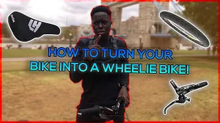HOW TO TURN YOUR BIKE INTO A WHEELIE BIKE!!!! (on a low budget)