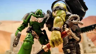 Salamanders VS. Orks【JOYTOY Warhammer 40K Stop Motion Animation】