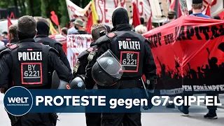 G-7-GIPFEL: Kaum Interesse an linker Großdemo in München - Scholz am Schloss Elmau eingetroffen