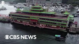 Hong Kong's iconic floating restaurant capsizes at sea