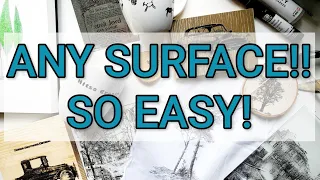 DIY image transfer to any surface - wood, glass, fabric, metal, tile | so easy!