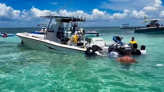 Boat Ramp Casualty ! Grady White Sinks at Sandbar ! (Chit Show Black Point)