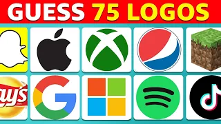 Guess the Logo in 3 Seconds | 75 Famous Logos | Ultimate Logo Quiz 2024