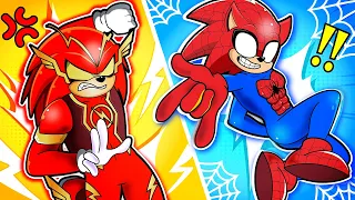 SONIC AND KNUCKLES, But in Marvel Universe! Spider-Man vs The Flash Battle! | Sonic the Hedgehog 2