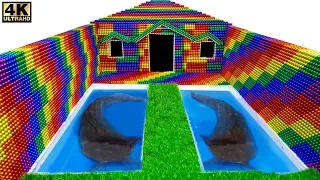 DIY - Build Underground House, Two Swimming Pool For Catfish From Magnetic Balls ( Satisfying )