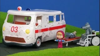 Masha et Michka jeu d'ambulance pour enfants