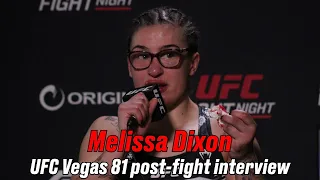 Melissa Dixon reacts to first UFC win after defeating 'Russian Ronda'