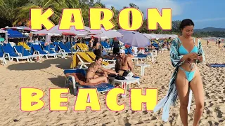 【🇹🇭 4K】PHUKET KARON BEACH 2023 Walking Tour Thailand