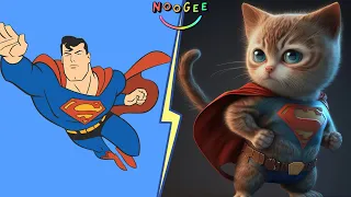 Marvel and DC Superheroes and Supervillains as cat