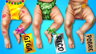 Giga vs Rich vs Broke Pregnancy || Funny Stories of Lucky & Unlucky Babies by 123 GO! CHALLENGE