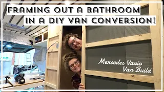 VAN LIFE BATHROOM | Framing out a Shower in a Mercedes Vario | AQUA PANEL | Van Build Ep. 32