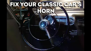 How to fix a broken (non-working) horn on your antique car (and adjust the steering wheel)