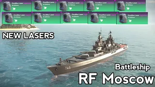 Modern Warships RF Moscow With 10×Excalibur Laser New Air Defense Gameplay