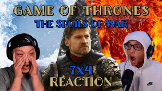 FIRST TIME WATCHING GAME OF THRONES!!! 7x4: "The Spoils of War" (WHAT A CONFRONTATION!!!)