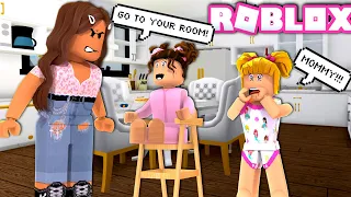 Bloxburg Worst Babysitter Taking Care of Goldie & Baby Bloxy