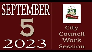 City of Fredericksburg, TX - Special City Council Meeting - Tuesday, September 5, 2023