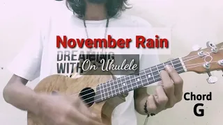 November Rain (Guns n Roses) [Slash Melodic Part] - ONE MINUTE UKULELE PLAY ALONG (WITH CHORDS)