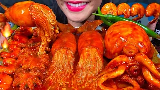 ASMR SPICY SEAFOOD BOIL *makanan laut pedas* 먹방 MUKBANG MASSIVE Eating Sounds