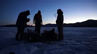 Adirondack Ice Fishing Adventure for Lake Trout. Big Pike!