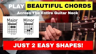 How To Play EASY Guitar Chords That Sound Beautiful - Across The Entire Neck! (Key of A)
