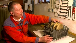 Repairing the intake manifold of an Audi 100/A6 C4 with V6 engine