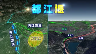200秒，看懂2000年前“都江堰”是如何引水的？【三维地图看世界】