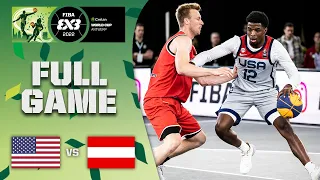 USA v Austria | Men | Full Game | Crelan FIBA 3x3 World Cup 2022