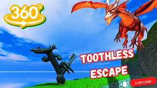 Toothless VS Real Dragon | Dragon Chasing Toothless A VR 360 Experience