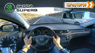 Skoda Superb mk2 2.0TDI (103kW) |21| 4K TEST DRIVE – ACCELERATION, ENGINE VIEW & BRAKING🔸TopAutoPOV