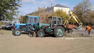 Работа экскаватора ЭО-2621 (ЮМЗ-6АКЛ).