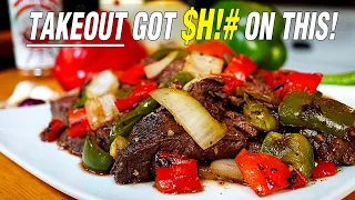 Pepper Steak Recipe - BETTER THAN TAKEOUT!