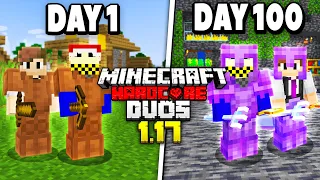 we survived 100 days in 1.17 Duos Hardcore Minecraft...