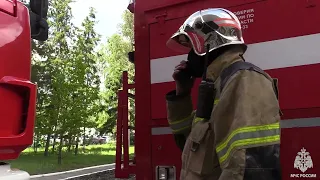 Сотрудники МЧС России ликвидировали  условный пожар  в медучреждении