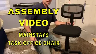How To Assemble Video - Mainstays Task Office Chair Breathable Mesh Chair Back