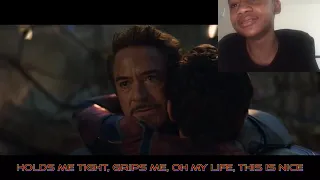 My Reaction to Spider-Man sings tony we love you 3000(Endgame parody(By Aaron Fraser Nash)