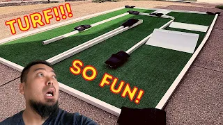 AWESOME RC CAR RACE TRACK IN MY DRIVEWAY!