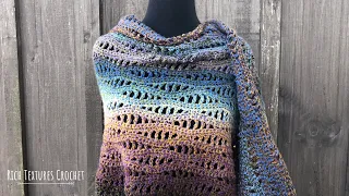 Easy Crochet Shawl | Rivers Shawl Crochet Pattern