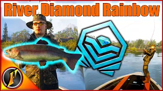 Fishing Moving Water! | Diamond Rainbow Trout from a Boat on a River!
