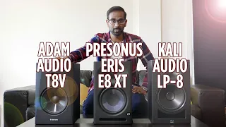 Which 8-Inch Monitors Should You Buy for $1k? (ADAM Audio T8V, PreSonus Eris E8 XT, Kali Audio LP-8)